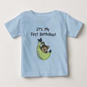 T-shirt Pour Bébé Banane - Petit Singe 1er Anniversaire