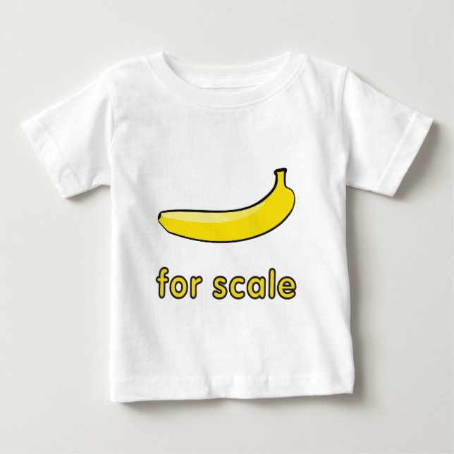 T-shirt Pour Bébé Banane pour l'échelle Meme (Devant)