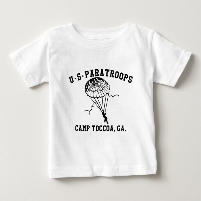 T-shirt Pour Bébé Band of Brothers Currahee US Paratrooper Toccoa (Devant)
