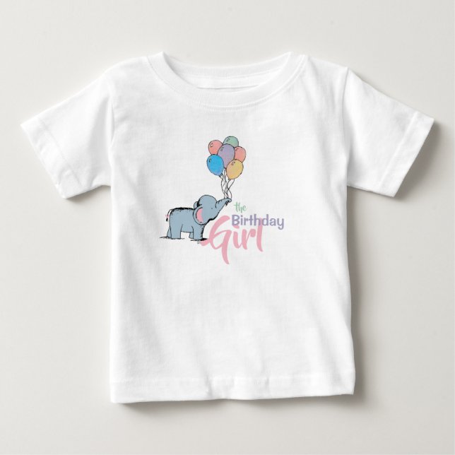 T-shirt Pour Bébé Bande de ballons dessinés par Elephant Pastel pour (Devant)