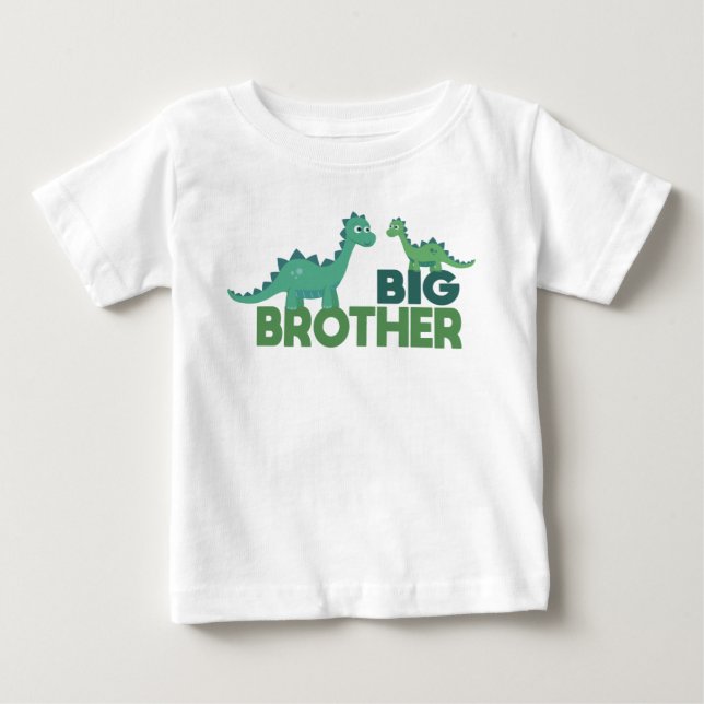 T-shirt Pour Bébé Bande dessinée de Big Brother dinosaure (Devant)
