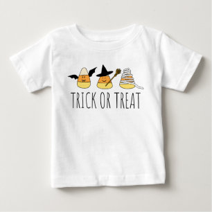 T-shirt Pour Bébé Bande d'Halloween ou bonbons de maïs