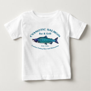 T-shirt Pour Bébé Bar et Grill Saumon Cyanotique