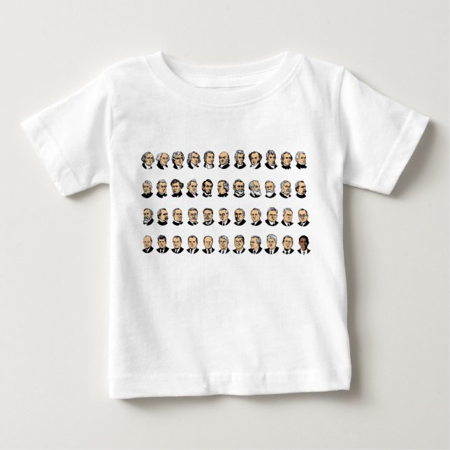 T-shirt Pour Bébé Barack Obama - Présidents Des États-Unis (Devant)