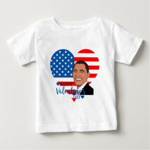 T-shirt Pour Bébé barack obama valentine