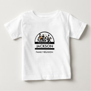 T-shirt Pour Bébé Barbecue - Réunion (Groupe Silhoutte)