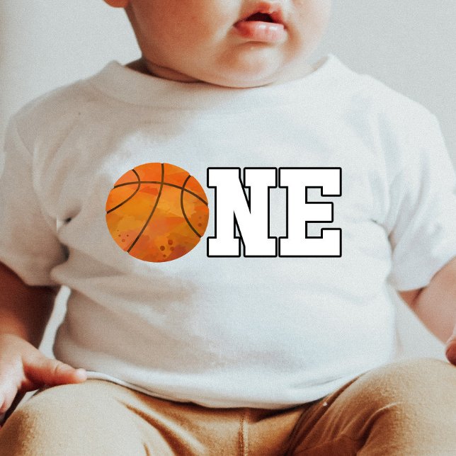 T-shirt Pour Bébé Basket-ball à thème ONE 1er anniversaire (Créateur téléchargé)