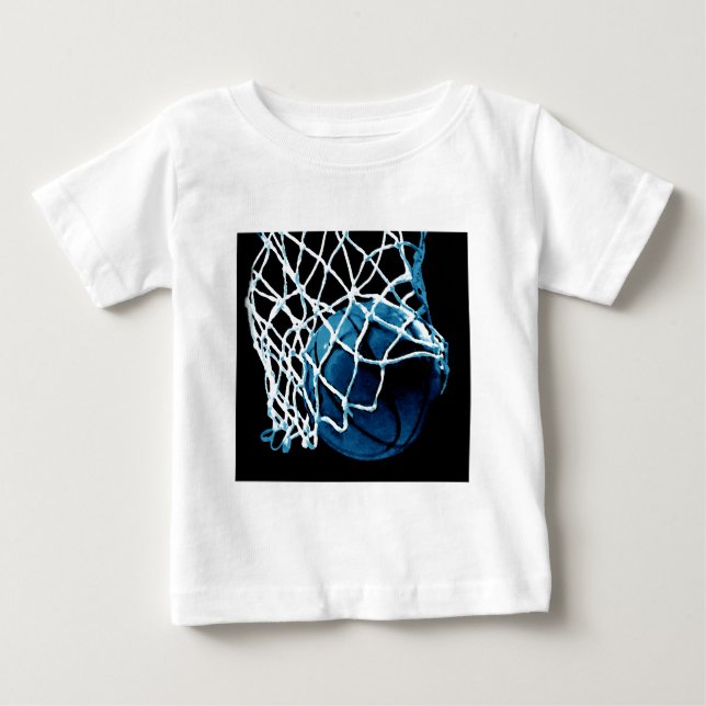 T-shirt Pour Bébé Basket bleu (Devant)