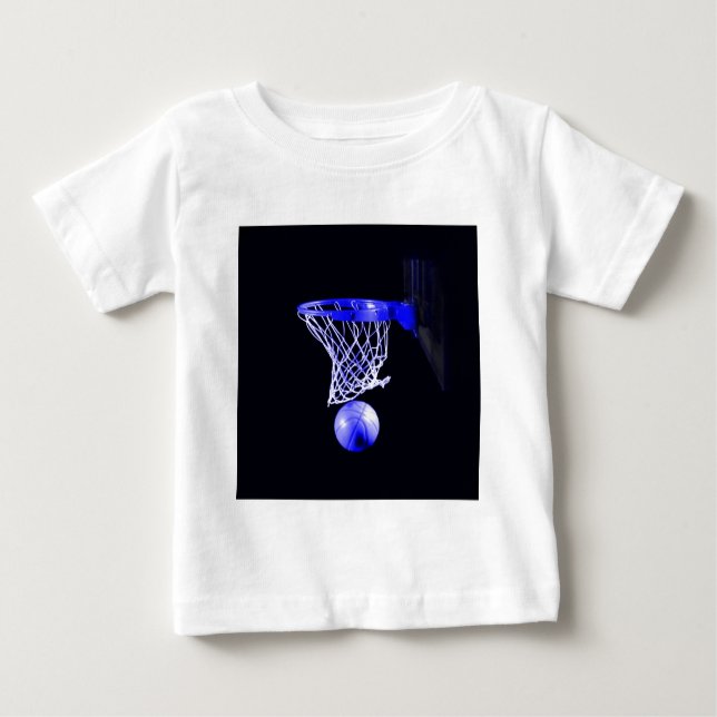 T-shirt Pour Bébé Basket bleu (Devant)