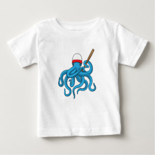 T-shirt Pour Bébé Basse-balle de pieuvre Baseball