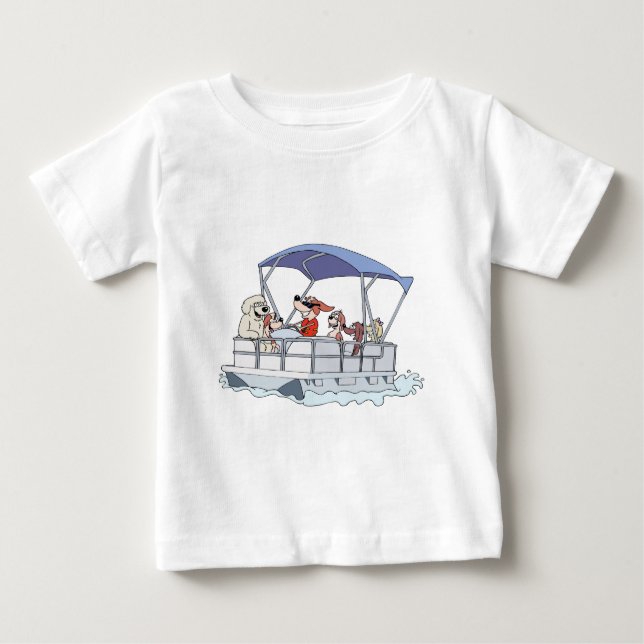 T-shirt Pour Bébé Bateau de ponton (Devant)