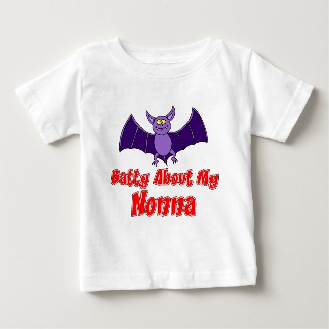 T-shirt Pour Bébé Batty à propos de ma Nonna (Devant)