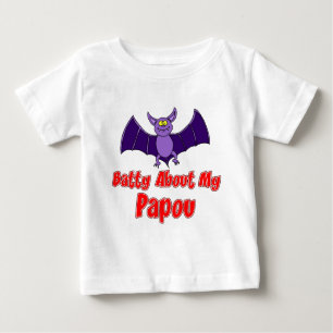 T-shirt Pour Bébé Batty à propos de mon papou