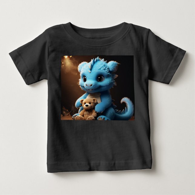T-shirt Pour Bébé Bay Dragon avec Teddy Tee (Devant)