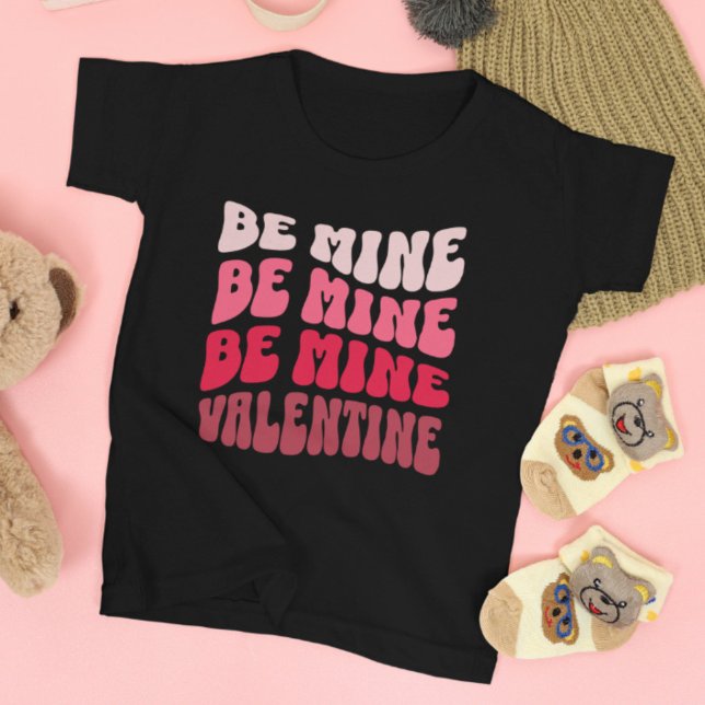 T-shirt Pour Bébé Be Mine Valentine Retro Wave (Créateur téléchargé)