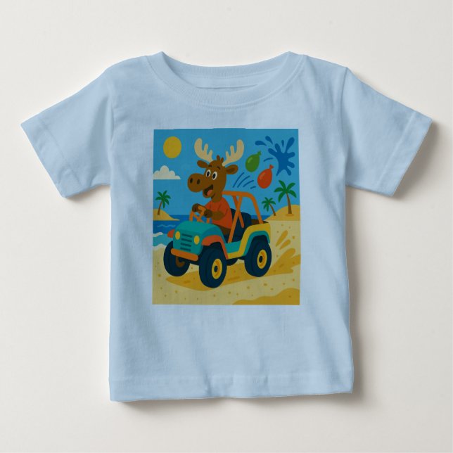 T-shirt Pour Bébé Beach Buggy Blaster – Action-Packed Summer KidsTee (Devant)