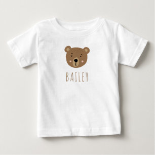 T-shirt Pour Bébé Beau bébé ours bleu moderne