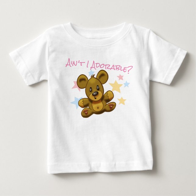 T-shirt Pour Bébé Beau caricature Teddy Bear (Devant)