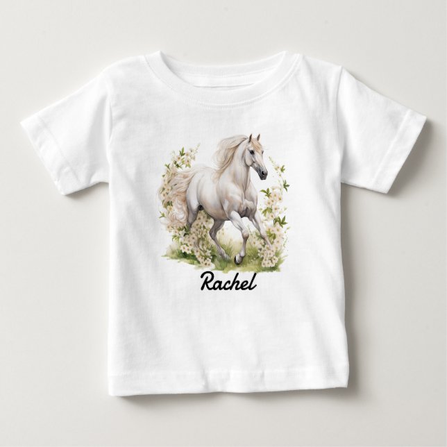 T-shirt Pour Bébé Beau Cheval Sauvage (Devant)