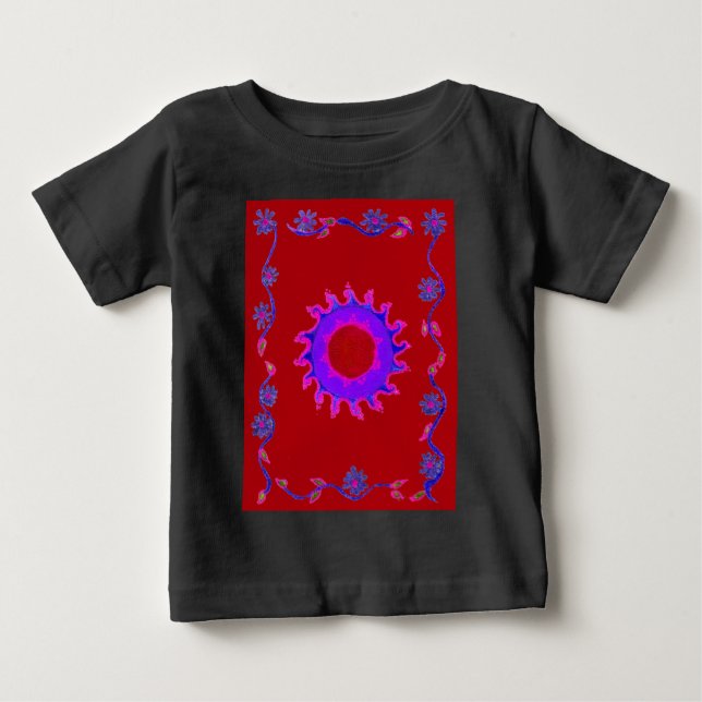 T-shirt Pour Bébé Beau Motif Indien Mehndi Art Design (Devant)