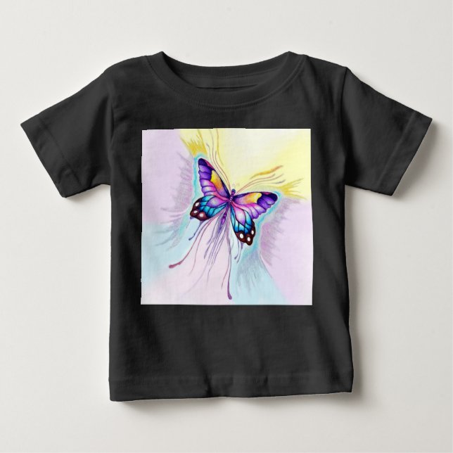 T-shirt Pour Bébé Beau Papillon (Devant)