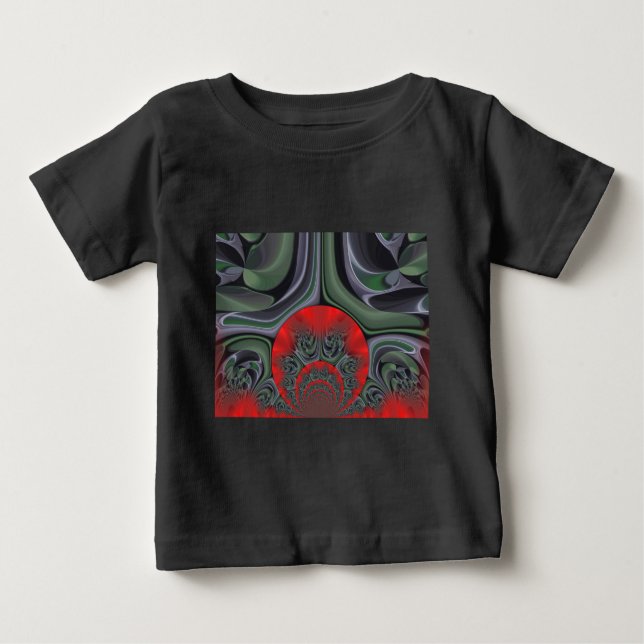 T-shirt Pour Bébé Beau Rouge Aurora Art Imprimer (Devant)