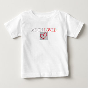 T-shirt Pour Bébé BEAUCOUP AIMÉ - Graffiti rouge coeur d'amour - gar