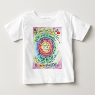 T-shirt Pour Bébé Beauté dans la vie arrondie arc-en-ciel