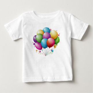 T-shirt Pour Bébé Beaux ballons d'anniversaire