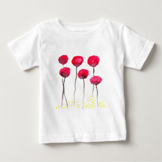 T-shirt Pour Bébé Beaux pavots d'aquarelle