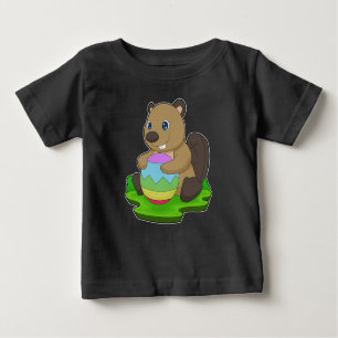 T-shirt Pour Bébé Beaver Easter Easter