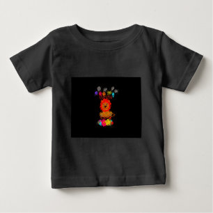T-shirt Pour Bébé Bébé adorable Lion Art Design Motif