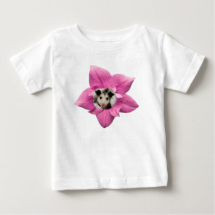 T-shirt Pour Bébé Bébé Adorablement Mignon Sourire Bébé Opossum Flor