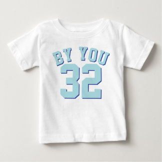 T-shirt Pour Bébé Bébé blanc et aqua | Design Jersey Sport