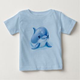 T-shirt Pour Bébé Bébé bleu adorable Dauphin