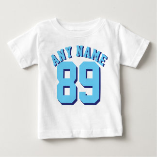 T-shirt Pour Bébé Bébé bleu et blanc | Jersey Design