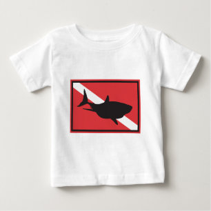 T-shirt Pour Bébé Bébé de drapeau de plongée de requin