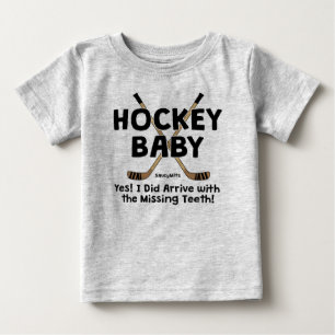 T-shirt Pour Bébé Bébé de hockey Dents manquants Bébé