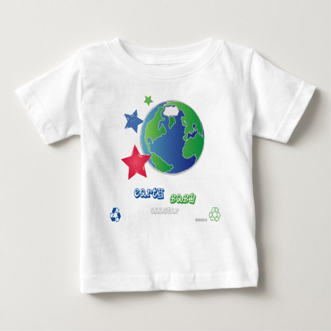 T-shirt Pour Bébé bébé de la terre (Devant)