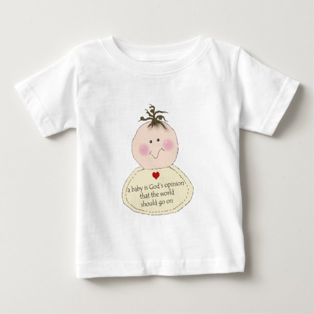 T-shirt Pour Bébé Bébé de l'opinion de Dieu (Devant)