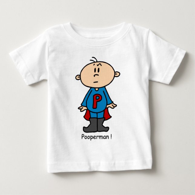 T-shirt Pour Bébé Bébé de Pooperman (Devant)