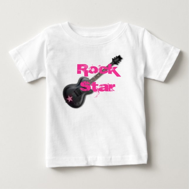 T-shirt Pour Bébé bébé de vedette du rock, vedette du rock (Devant)