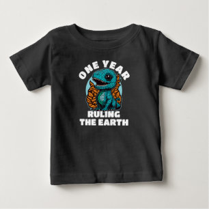 T-shirt Pour Bébé Bébé Dinosaure Anniversaire d'un an