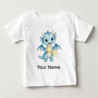 T-shirt Pour Bébé Bébé Dragon Étoile Filante Personnalisé