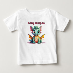 T-shirt Pour Bébé Bébé Dragon Mignon – T-Shirt Fantastique Adorable 