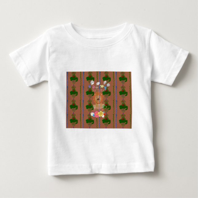 T-shirt Pour Bébé Bébé drôle Lion King Hakuna Matata Design (Devant)