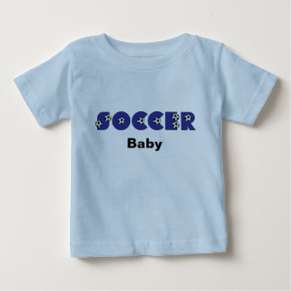 T-shirt Pour Bébé Bébé du football dans le bleu