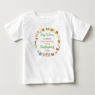 T-shirt Pour Bébé Bébé en fleurs Jardin Baby Shower Fleur mignonne