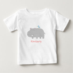 T-shirt Pour Bébé Bébé & Enfants : Hippopotame mignon avec dessin an