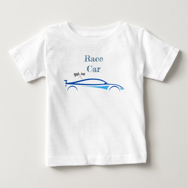 T-shirt Pour Bébé Bébé garçons voiture de course d'été  (Devant)